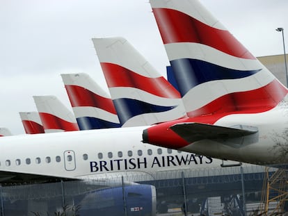 Aviones de British Airways en el aeropuerto de Heathrow en marzo.