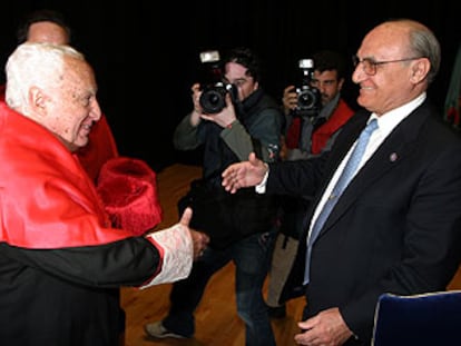 Manuel Jiménez de Parga, presidente del Constitucional, y Francisco José Hernando, presidente del Supremo.