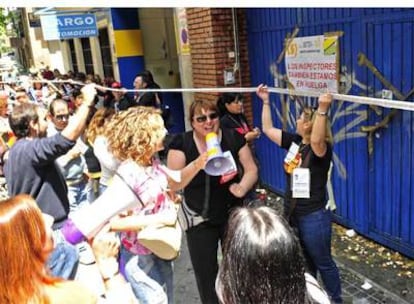 Manifestación de los trabajadores del Servicio de Estacionamiento Regulado.