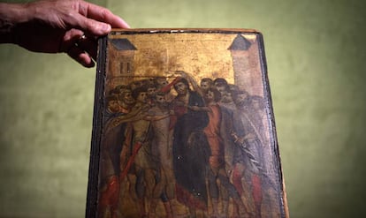 Cuadro del artista florentino Cimabue, descubierto en una casa al norte de París en 2019. 