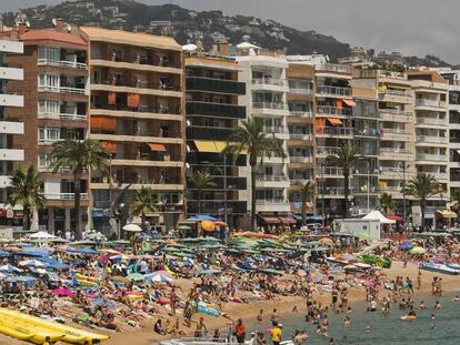 Una playa de Lloret de Mar.