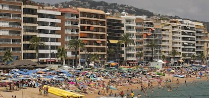 Una playa de Lloret de Mar.