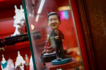 A figurine of Chinese President Xi Jinping