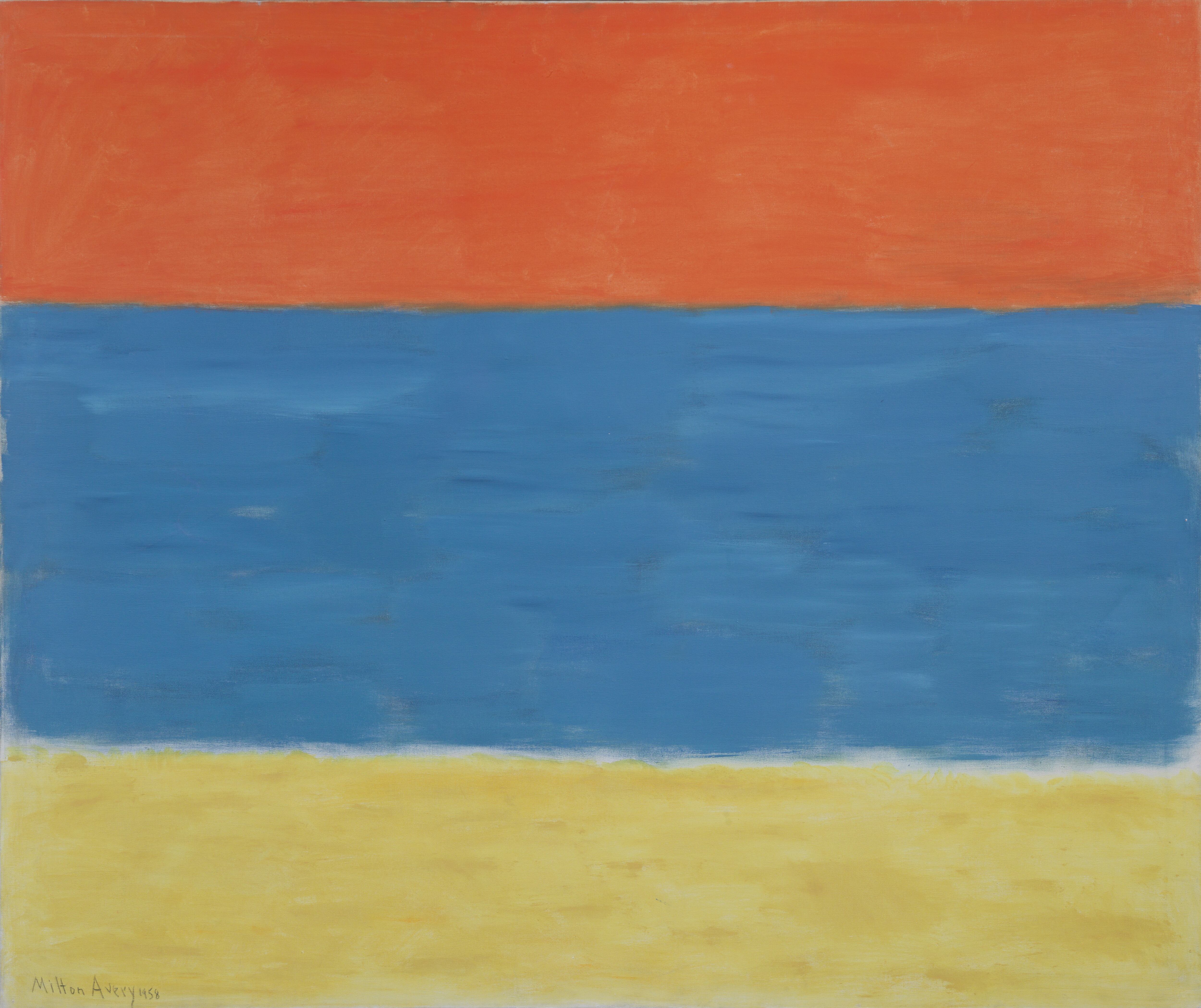 'Mar azul, cielo rojo', 1958, de Milton Avery.