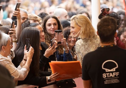 Cate Blanchett, a su llegada a la entrega del Donostia