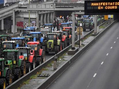 Protesta de agricultores en París