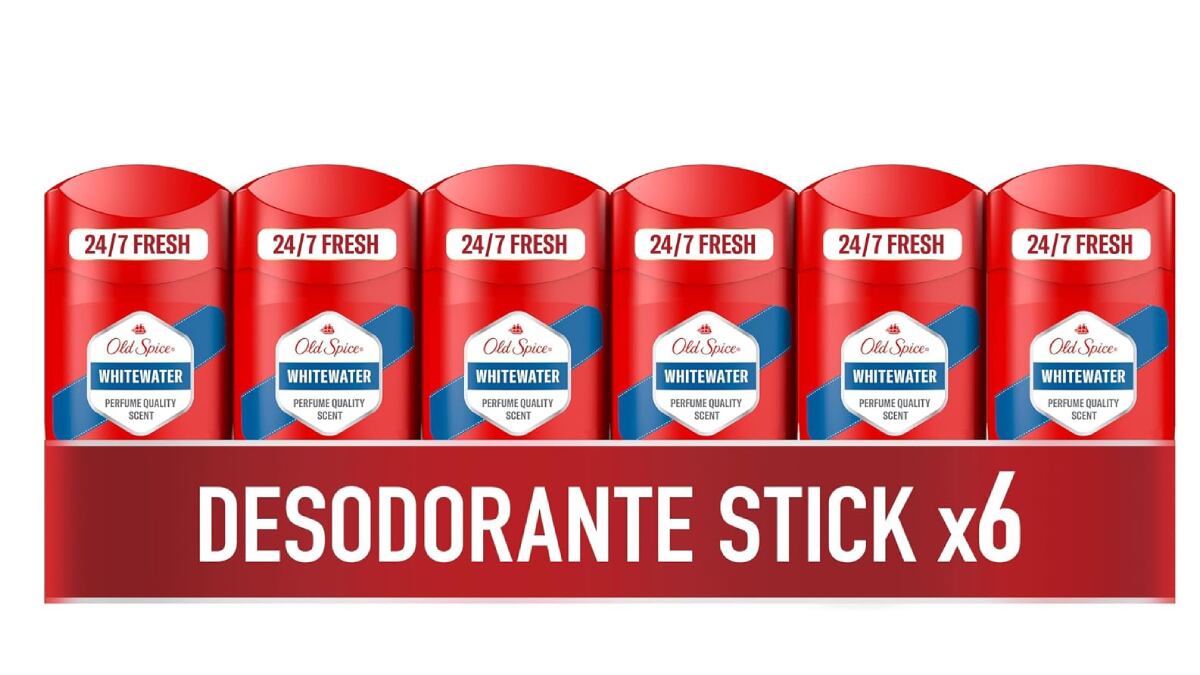 Lote de seis desodorantes en formato barra, de Old Spice.