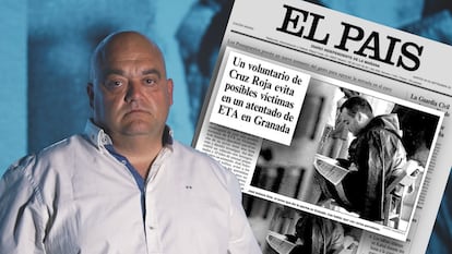 José Antonio Sola, el "héroe de Granada" que evitó una matanza de ETA en 1997, durante una entrevista para 'Yo fui portada', un formato de EL PAÍS.