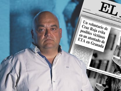 José Antonio Sola, el "héroe de Granada" que evitó una matanza de ETA en 1997, durante una entrevista para 'Yo fui portada', un formato de EL PAÍS.