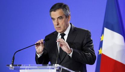 O candidato conservador Fran&ccedil;ois Fillon.