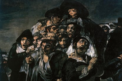 Detalle de <i>La Romería de San Isidro</i> (1820-1823), de Francisco de Goya (Museo del Prado).
