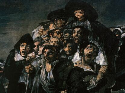 Detalle de <i>La Romería de San Isidro</i> (1820-1823), de Francisco de Goya (Museo del Prado).