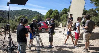 Rodaje de un cortometraje en La Pedriza.