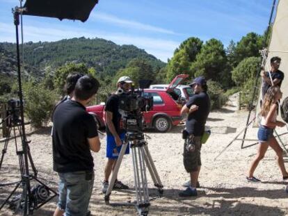 Rodaje de un cortometraje en La Pedriza.