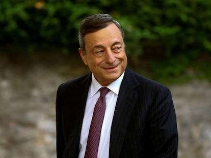 Mario Draghi, presidente do BCE, na Alemanha, há uma semana.