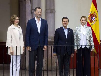 Los Reyes junto a Peña Nieto y su esposa en Zacatecas.