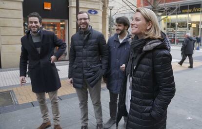 Arantza Quiroga, junto a Ramón Gómez, Javier Maroto y Borja Sémper.