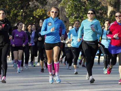 Quedada de #mujeresquecorren en el parque de El Retiro.
