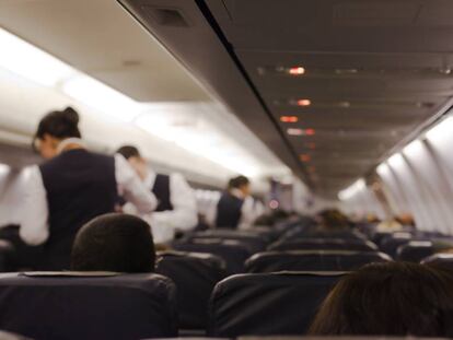 Interior de un avión. Getty Images