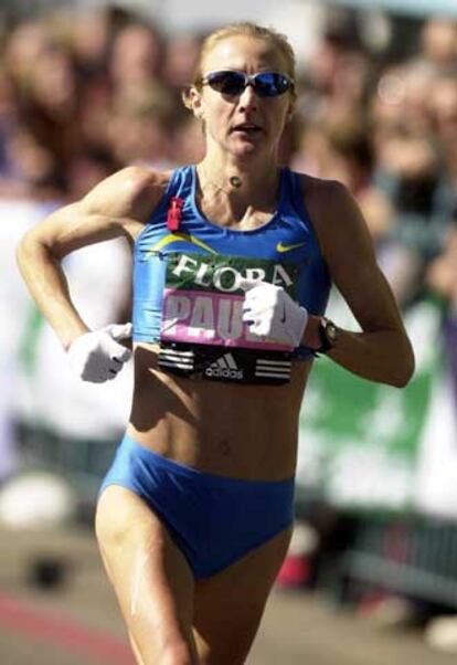 Paula Radcliffe, en un maratón de Londres.