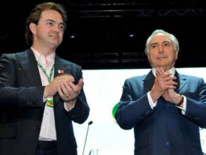 Joesley Batista, presidente de JBS, y Michel Temer.