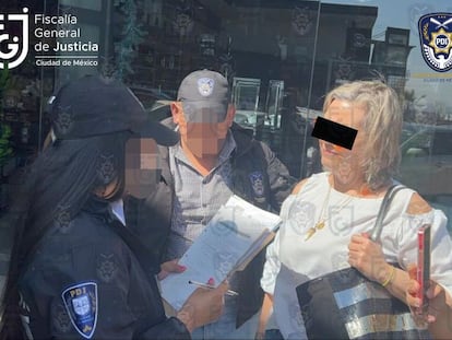 Sofía Soraya Von Roehrich, durante su detención en Querétaro, este domingo.