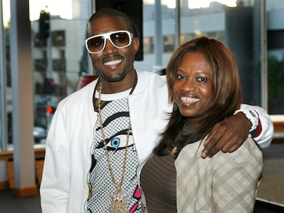 Kanye West and his mother Donda West in May 2007, months before she died.