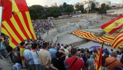 Acte de Societat Civil a Tarragona durant la Diada del 2014