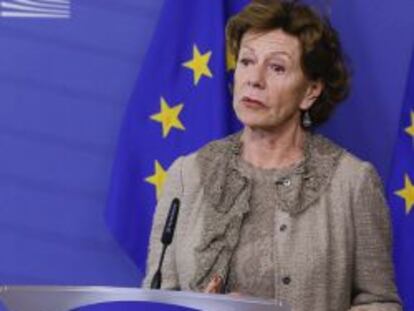 Neelie Kroes, vicepresidenta de la Comisi&oacute;n Europea.