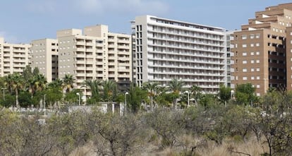 Bloques de apartamentos en Marina d&rsquo;Or, en la localidad castellonense de Oropesa.