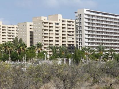 Bloques de apartamentos en Marina d&rsquo;Or, en la localidad castellonense de Oropesa.