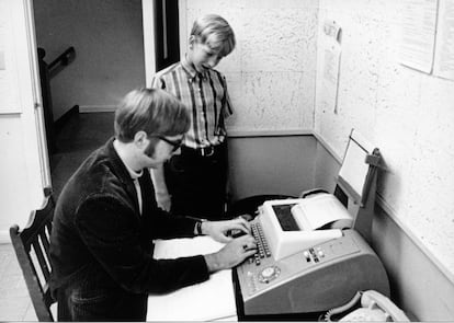 Bill Gates y Paul Allen, en el anuario escolar del curso 1969-1970. 