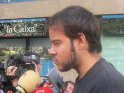 Rapper Pablo Hasel following his arrest in 2011.