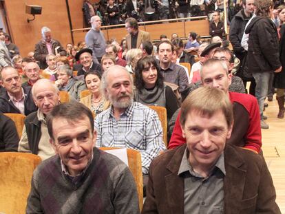 Iñigo Iruin y Rufi Etxeberria, en febrero en Bilbao, en la presentación de los estatutos de Sortu.