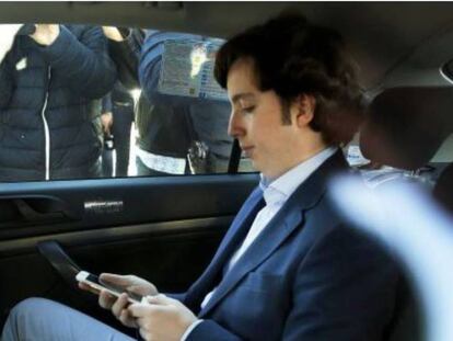 Francisco Nicolás Gómez Iglesias, en un taxi, en una imagen de archivo.