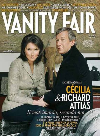 La portada que anuncia la entrevista de Cécilia y Richard Attias.