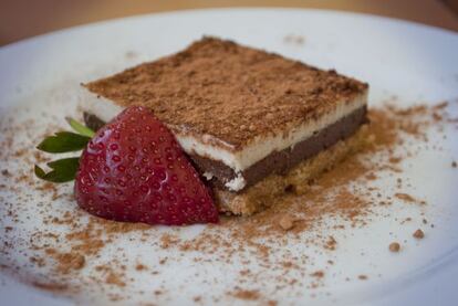 Una de las delicias de la casa: el tiramis&uacute; Crucina. 