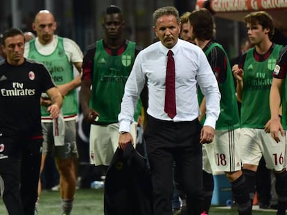 El hasta hoy t&eacute;cnico del Milan, Sinisa Mihajlovic, en un partido disputado en agosto del a&ntilde;o pasado.