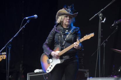 Lucinda Williams en su concierto en el Azkena Rock.