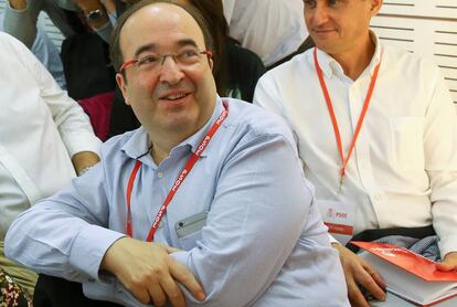 Miquel Iceta, ayer, en el comit federal del PSOE.