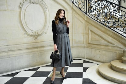 La cantante italiano-francesa Carla Bruni-Sarkozy en el 'photocall' de Christian Dior. 