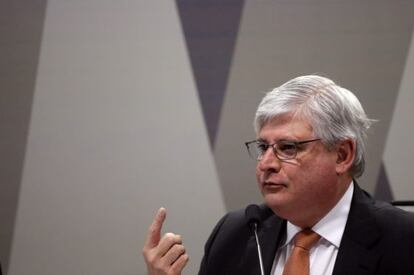 O procurador Rodrigo Janot, na sabatina no Senado.