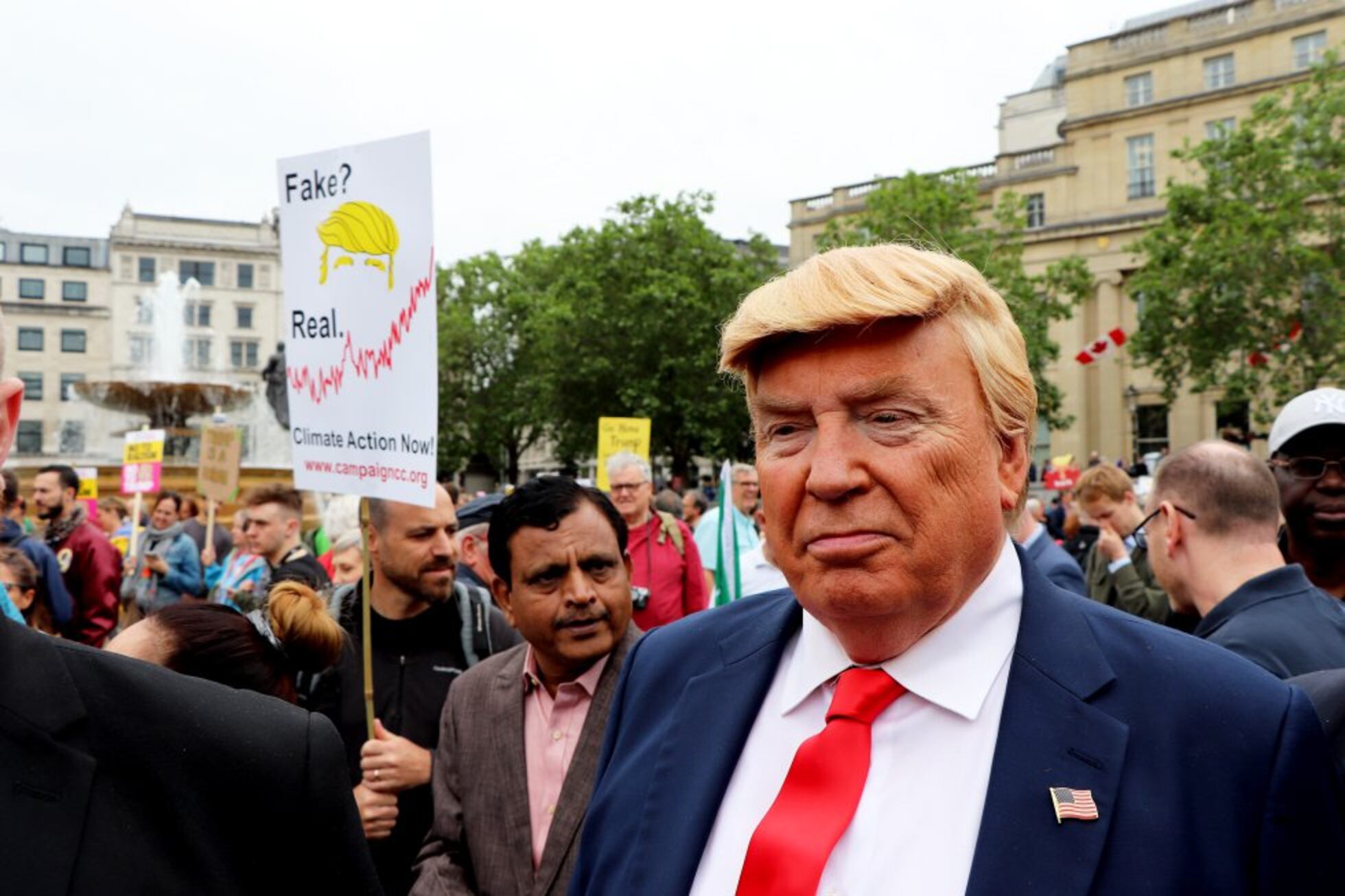 Las protestas contra la visita de Donald Trump a Reino Unido, en ...