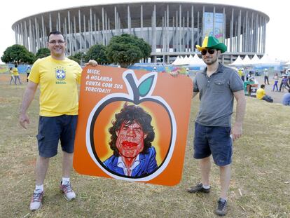 Mick Jagger, como sempre, presente nas torcidas desta Copa.