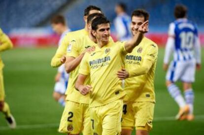 Gerard Moreno celebra un gol aquesta temporada amb la samarreta del Vila-real CF. La Lliga