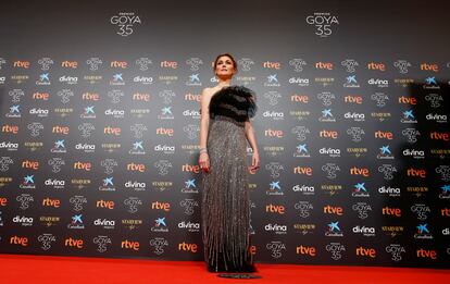 Marta Nieto en la alfombra roja de los premios Goya 2021.