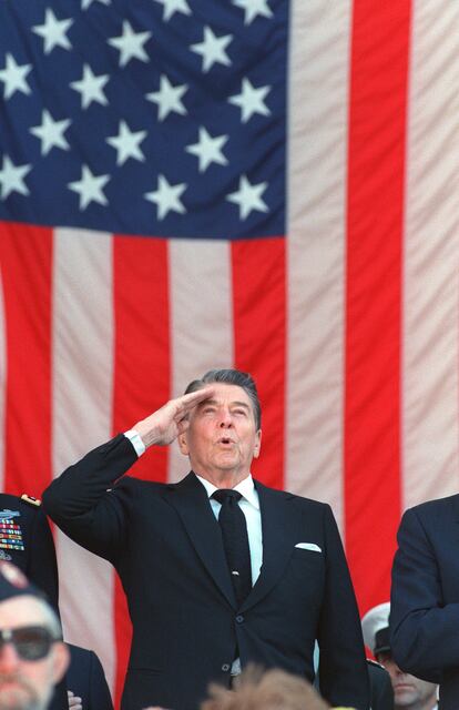 El expresidente de EE UU, Ronald Reagan, en una imagen de 1988.