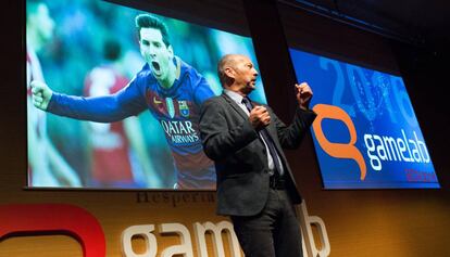 Peter Moore (Electronic Arts) al Gamelab Barcelona.