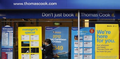 Una agencia de viajes de Thomas Cook.