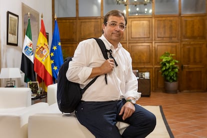 Guillermo Fernández Vara, en la sede de presidencia de la Junta de Extremadura.